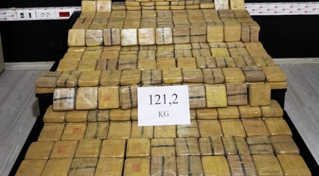 Hakkari’de 121 kilogram eroin ele geçirildi