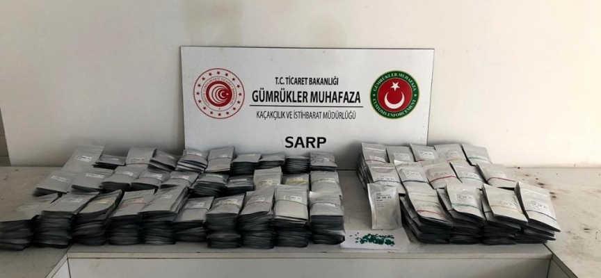 Sarp Sınır Kapısı’nda 771 bin 500 adet kaçak salatalık tohumu ele geçirildi