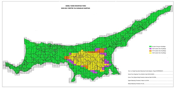 2020-2021 Üretim Yılı Kuraklık Haritası yayınlandı