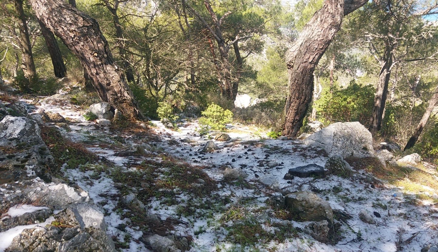 Selvili Tepe ile Alevkayası arasında kar yağışı gerçekleşti