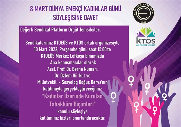 Öğretmen Sendikalarından “Kadınlar Üzerine Kurulan Tahakküm Biçimleri” konulu söyleşi