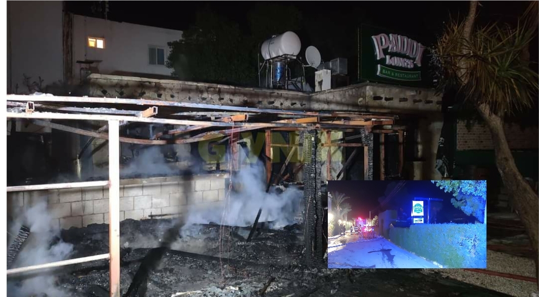 Girne’de bar kundaklandı