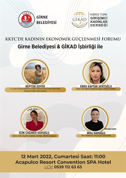 “KKTC’de Kadının Ekonomik Güçlenmesi Forumu” düzenleniyor