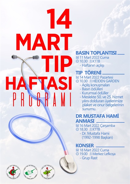 Tıp Haftası etkinlikleri yarın yapılacak basın toplantısı ile başlayacak