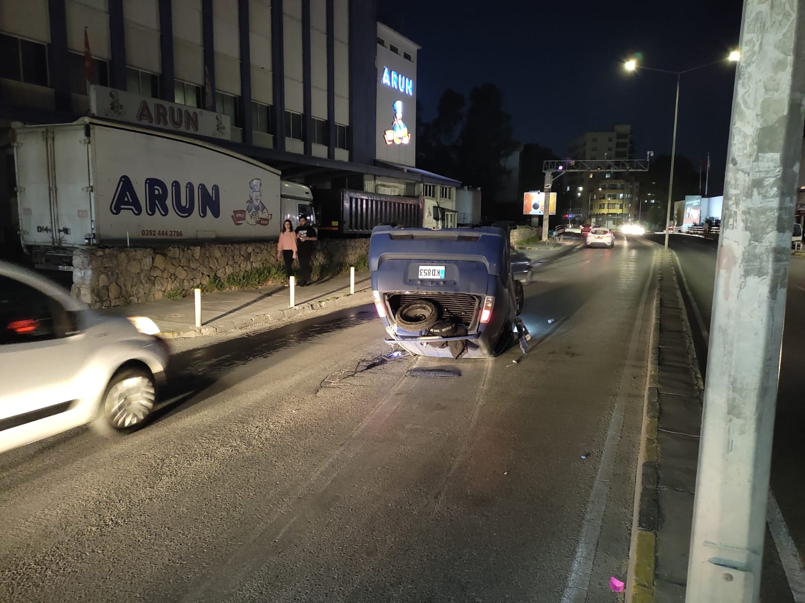 Lefkoşa’da korkutan kaza!