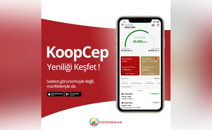 Koopbank’ın mobil bankacılığı ‘’Koopcep’’ yenilendi