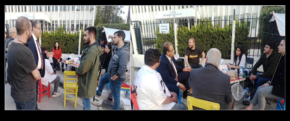 Sucuoğlu’ndan eylem yapan gençlere ziyaret