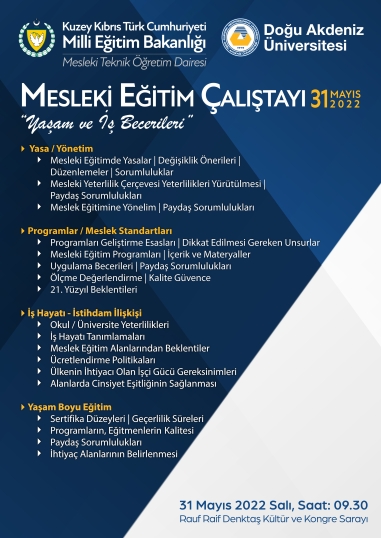 Milli Eğitim Bakanlığı ile DAÜ 31 Mayıs’ta “Mesleki Eğitim Çalıştayı” düzenleyecek