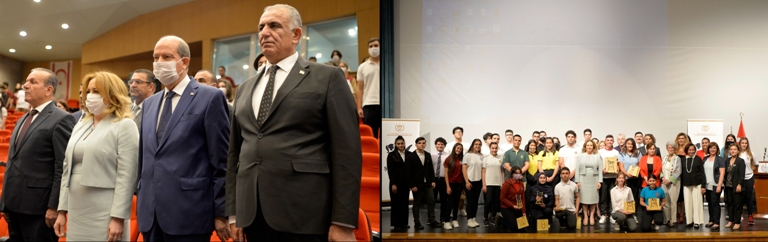 Cumhurbaşkanı Tatar, eşi Sibel Tatar ile birlikte “Liseler Arası Şiir Okuma ve Yazma Yarışması” etkinliğine katıldı