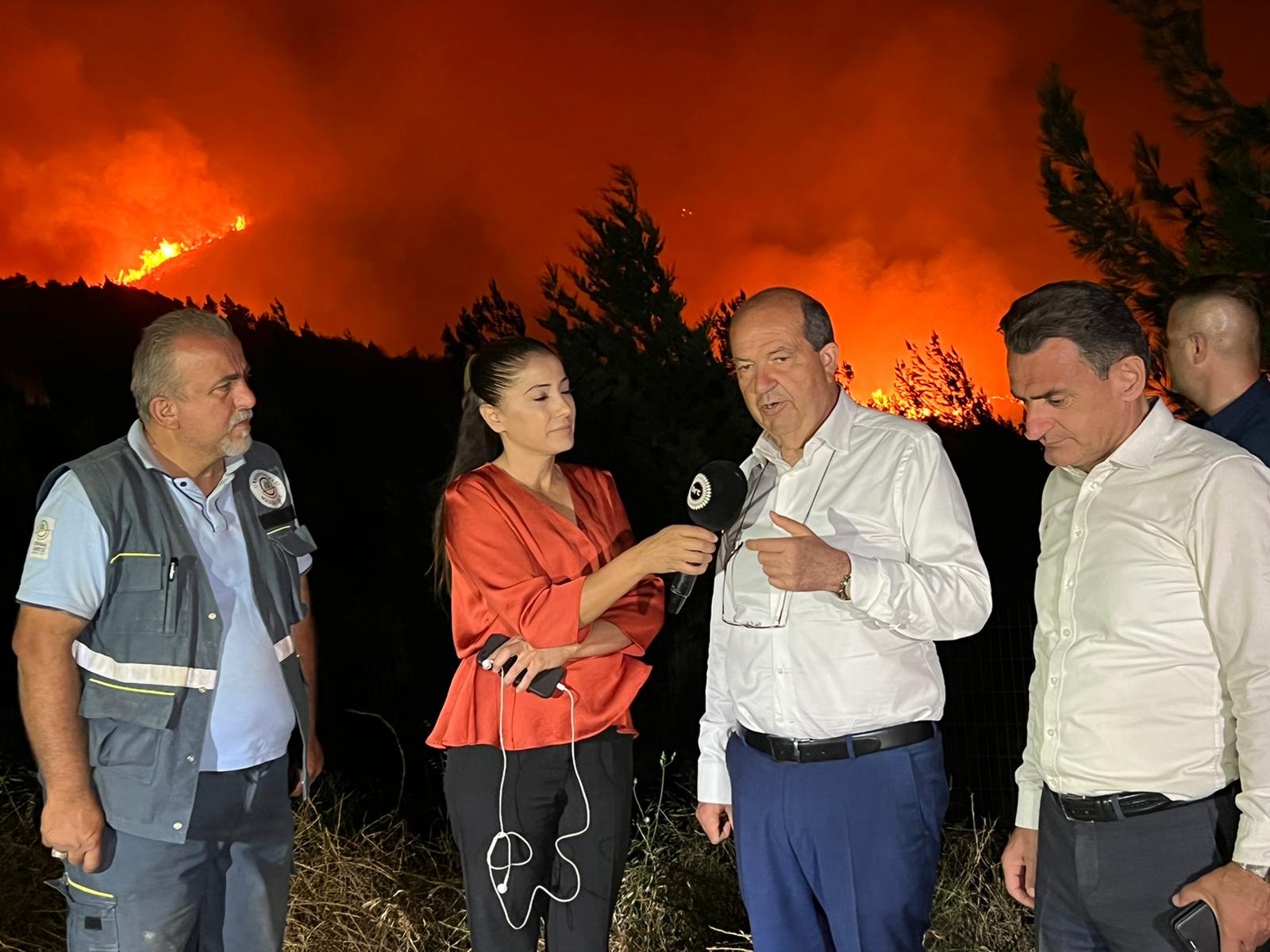 Cumhurbaşkanı Tatar yangın bölgesine gidiyor