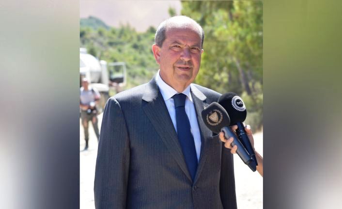 Cumhurbaşkanı Tatar: Rehavete kapılmadan söndürme ve soğutma çalışmalarına devam edilecek