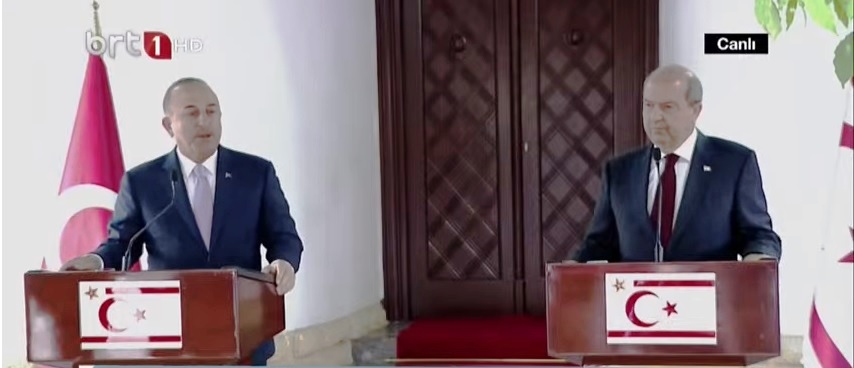 Cumhurbaşkanı Tatar ile TC Dışişleri Bakanı Çavuşoğlu, ortak basın toplantısı düzenledi