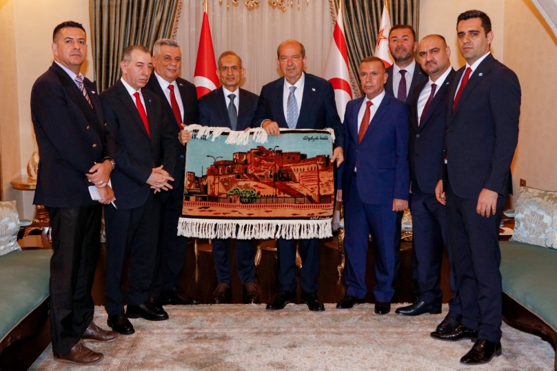 Cumhurbaşkanı Tatar, Irak-Türkmen Cephesi Başkanı Turan ve beraberindeki heyeti kabul etti