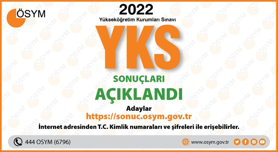 YKS sonuçları açıklandı