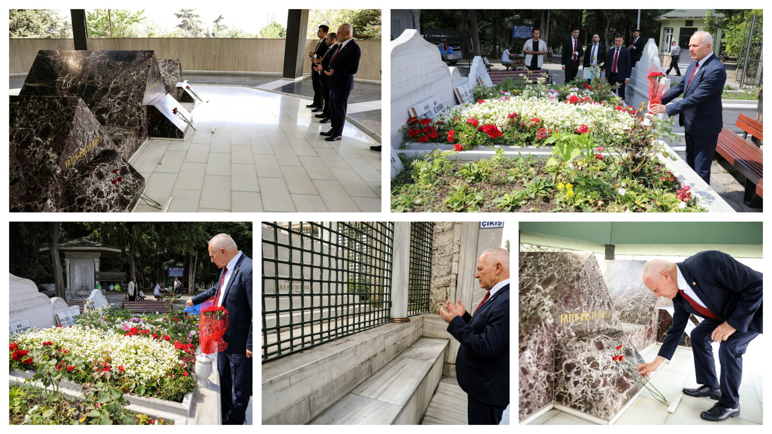 Töre, İstanbul temasları kapsamında bazı devlet büyüklerinin kabirlerini ziyaret etti
