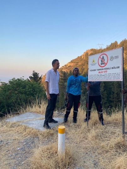 Beylerbeyi Muhtarlığı’ndan, tabelalarla ateşli piknik yasağı uyarısı