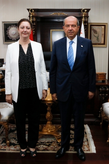Cumhurbaşkanı Tatar KKTC Gaziantep Başkonsolosu olarak atanan Demirel’i kabul etti