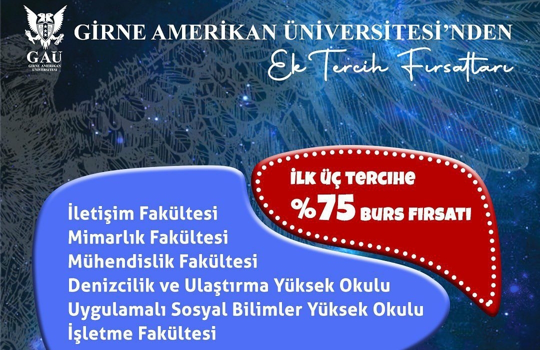 GAÜ,  ek yerleştirmede ilk 3 içinde tercih eden adaylara yüzde 75 burs verecek   