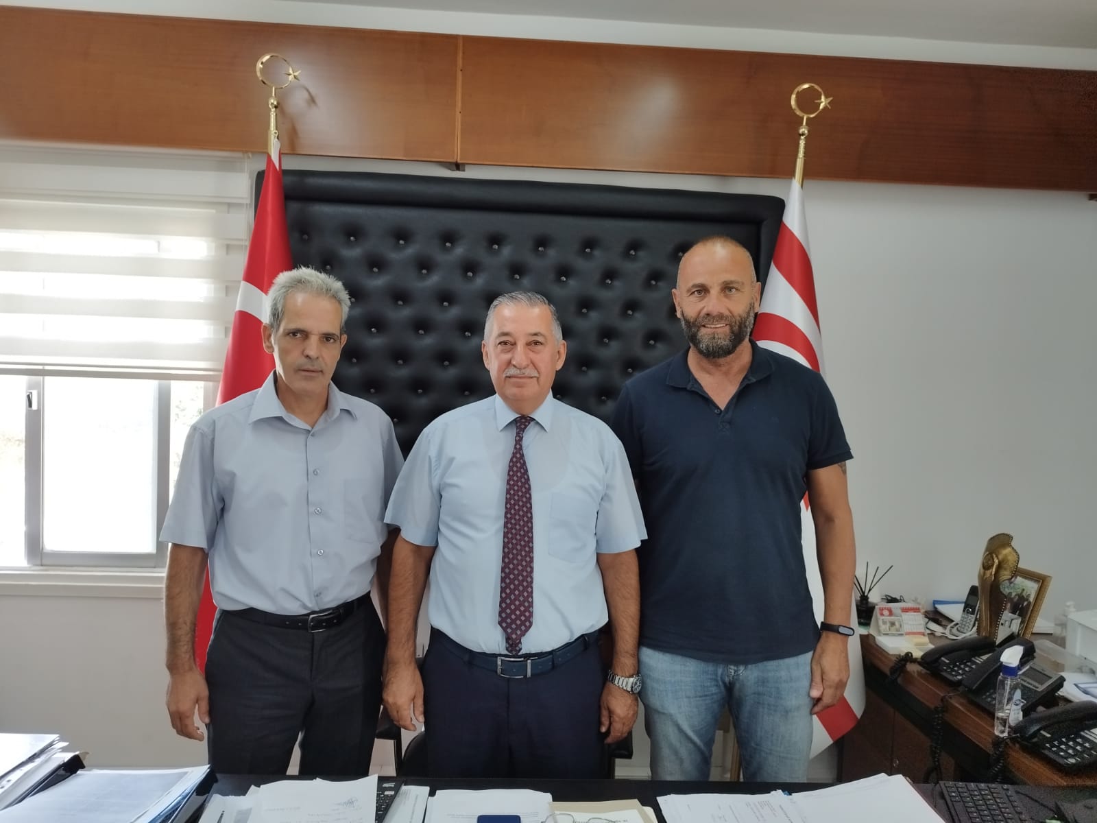 MİK Başkanı Halis Üresin ile EL-SEN Başkan ve Genel Sekreteri Kıb-Tek’e yakıt alımını görüştü