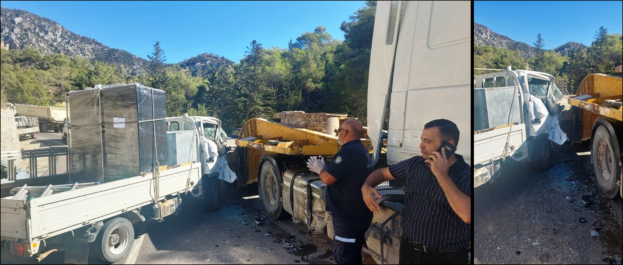 Tatlısu-Geçitkale anayolunda feci kaza: 1 kişi yaralandı