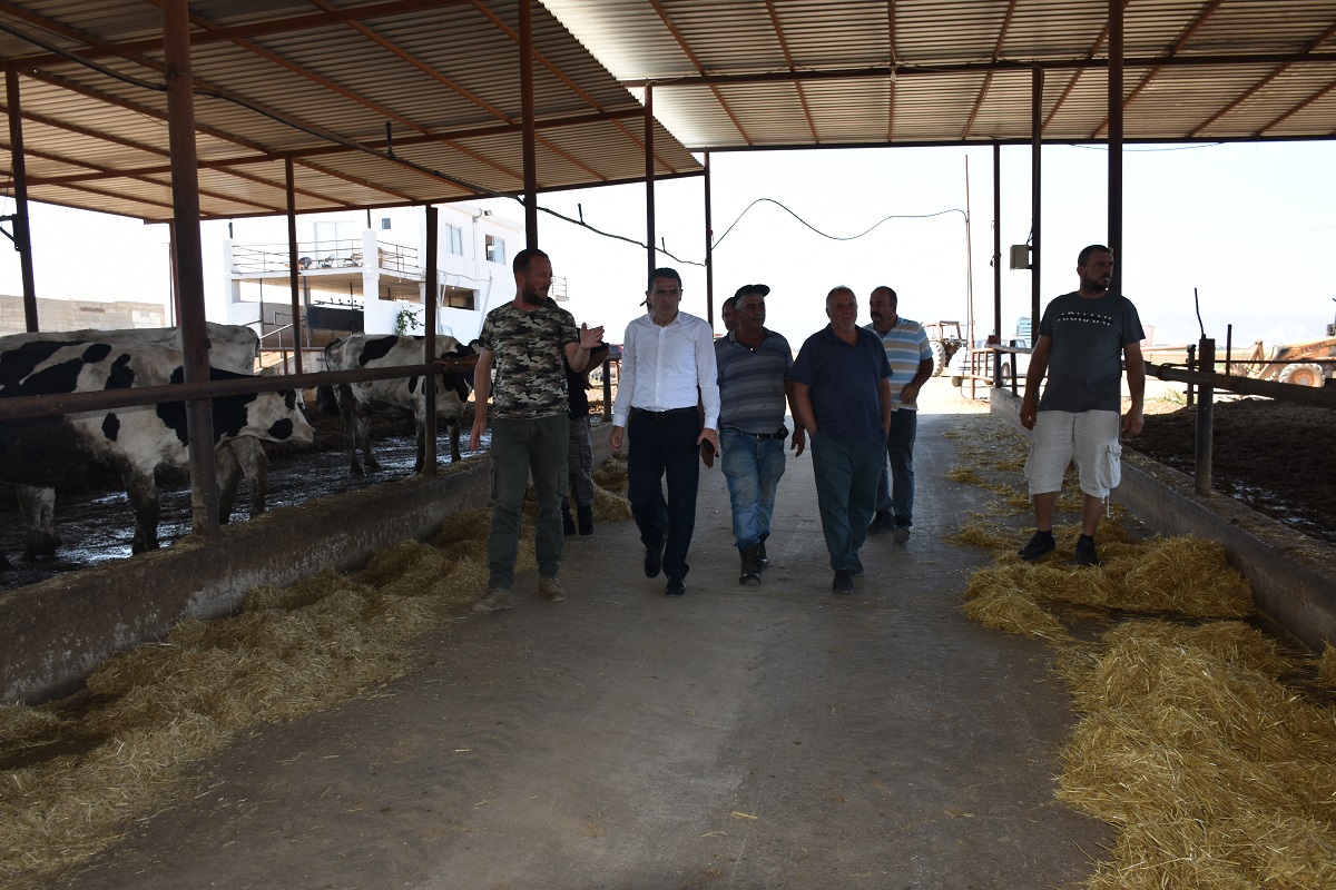 Tarım Bakanı Oğuz Güzelyurt’ta hayvan üreticilerini ziyaret etti