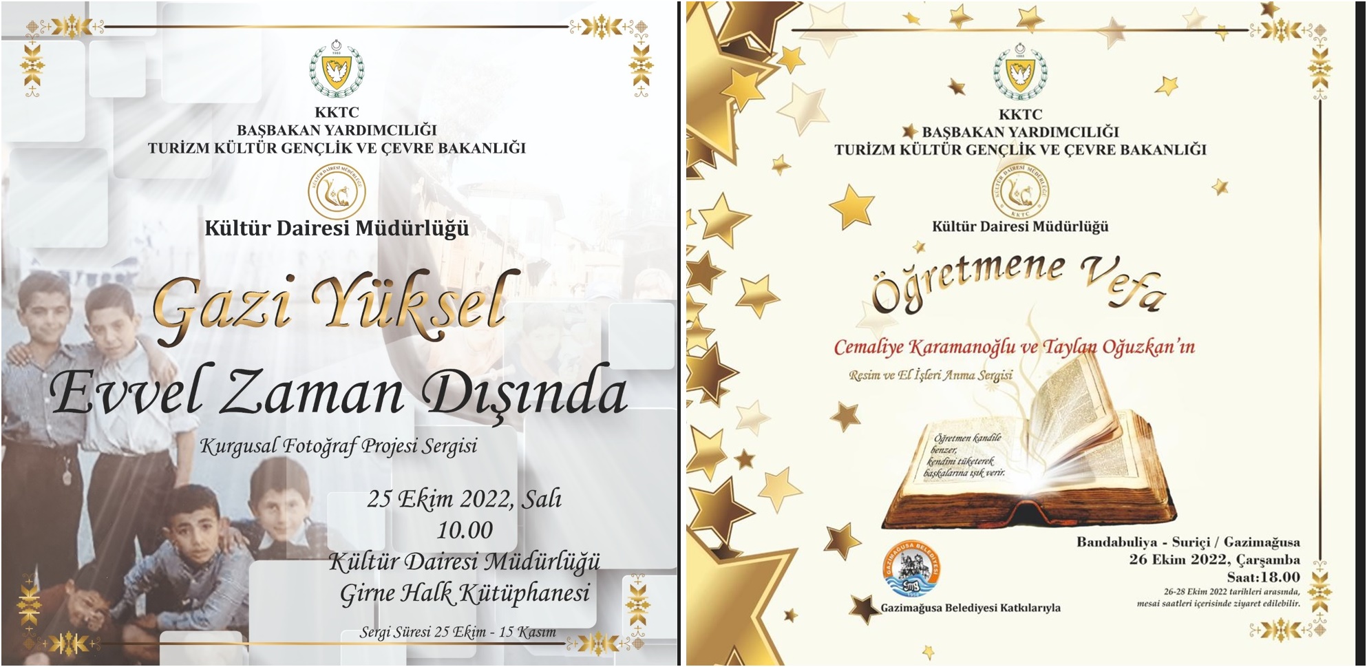 Kültür Dairesi’nden Girne ve Gazimağusa’da sergi