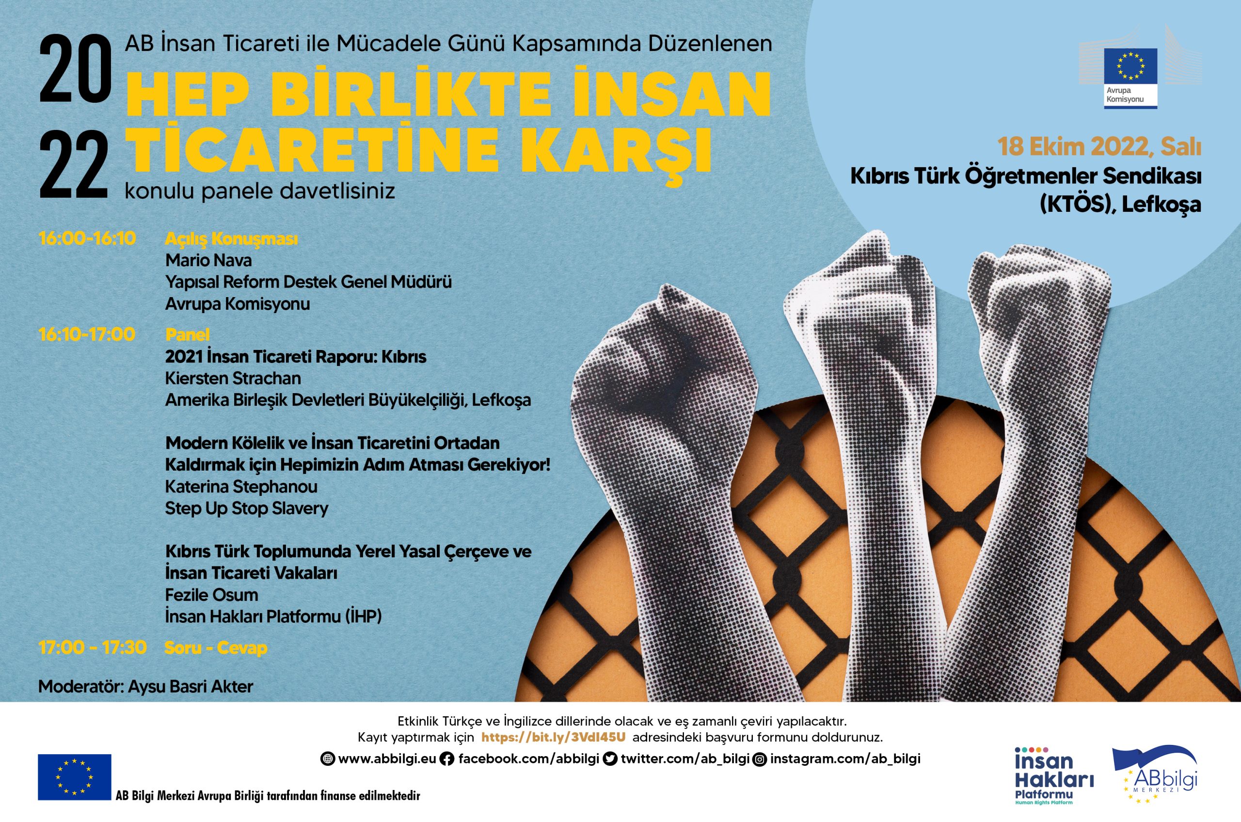 İnsan ticaretine karşı mücadele konulu panel yarın düzenleniyor