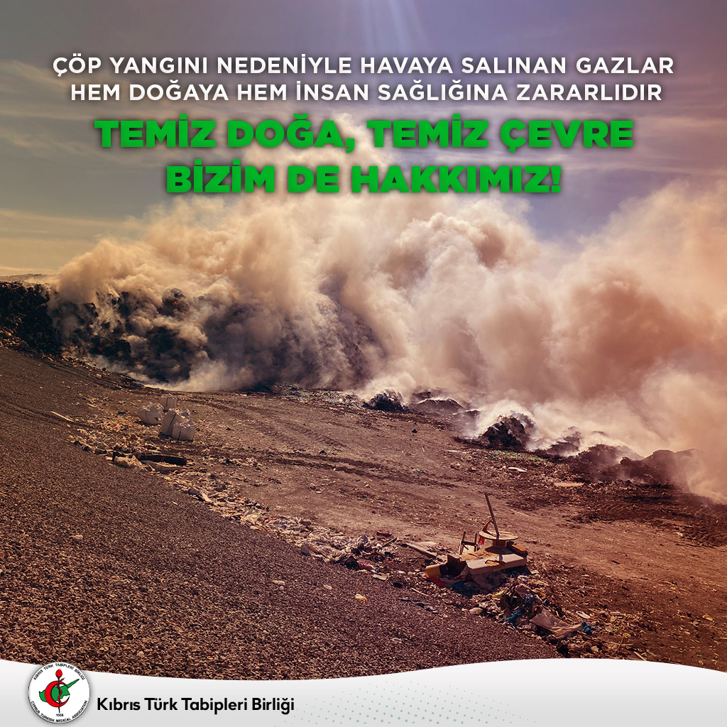 Tabipler Birliğinden çöplük yangını nedeniyle hava kirliliği uyarısı: Hem doğaya hem de insan sağlığına zarar