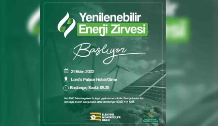 EMO “Yenilenebilir Enerji Zirvesi” düzenliyor