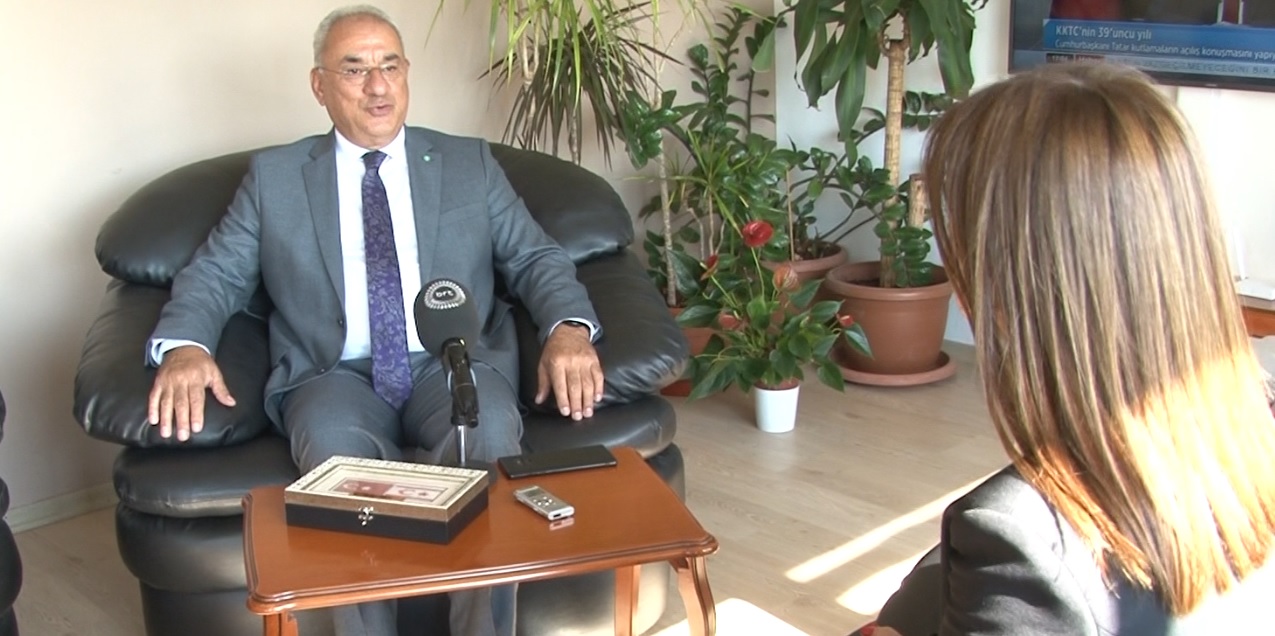 KKTC’de bulunan DSP Genel Başkanı Aksakal, BRT’yi ziyaret etti