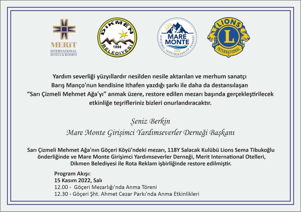 Sarı Çizmeli Mehmet Ağa’nın mezarı restore edildi