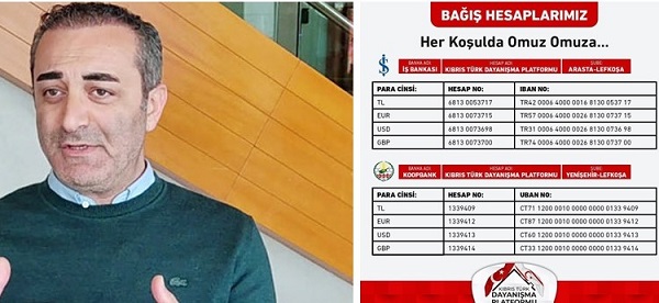 Kıbrıs Türk Dayanışma Platformu: Salih Kayım ve ailesi projeye 1 milyon TL katkı koydu.