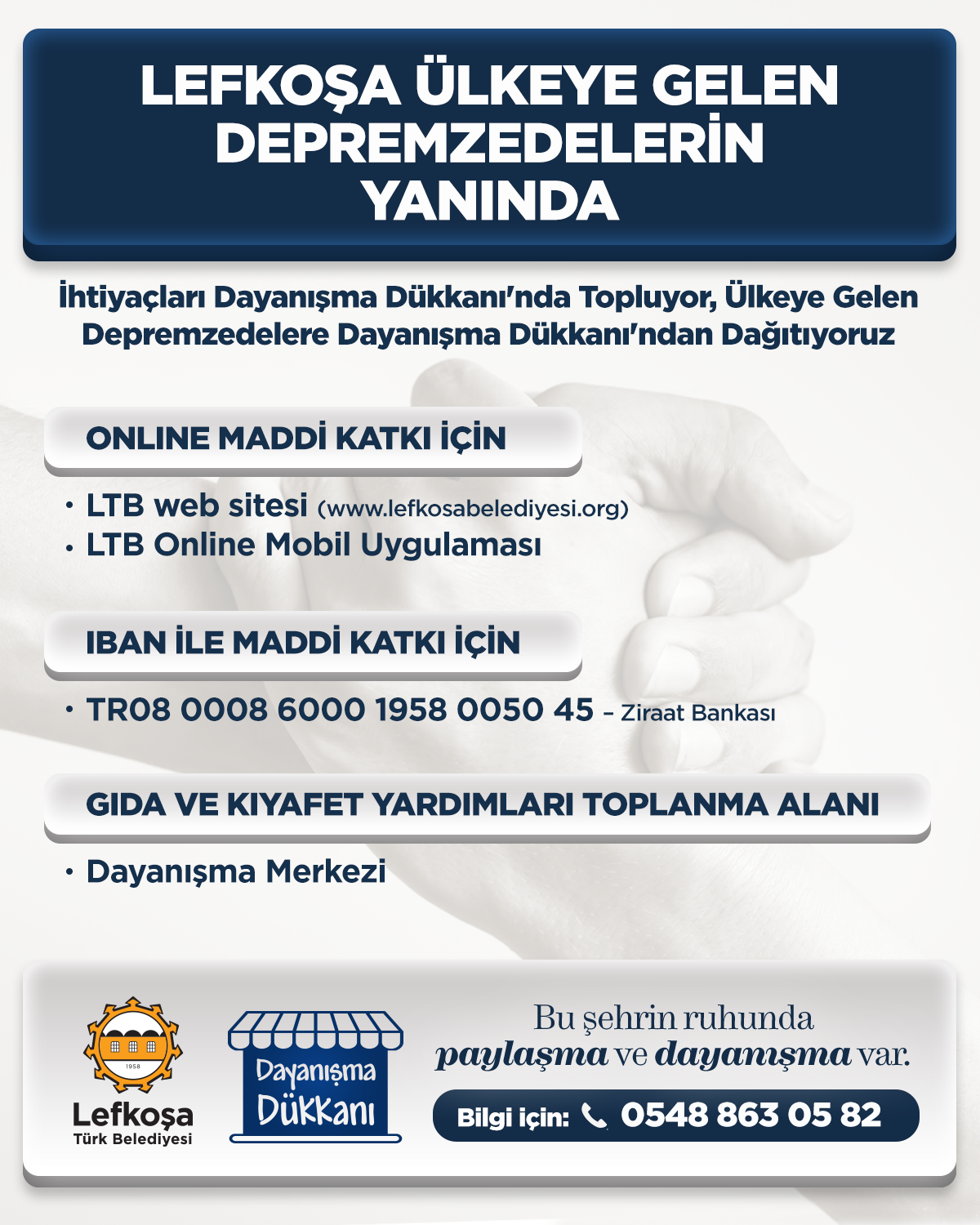 LTB, yardım kampanyasına Dayanışma Dükkanı ile devam ediyor