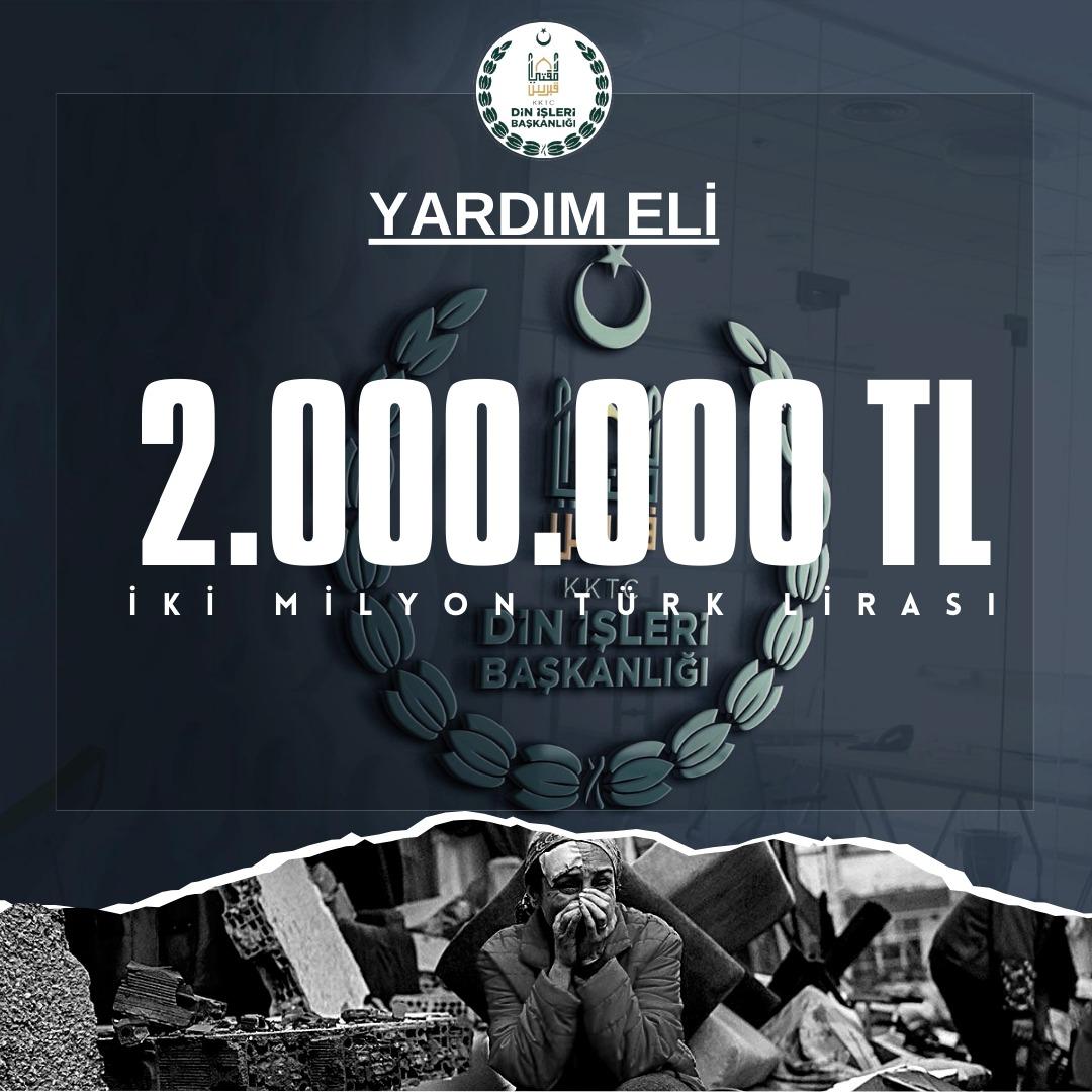Din İşleri kampanyasından depremzedelere 2 milyon TL’lik yardım