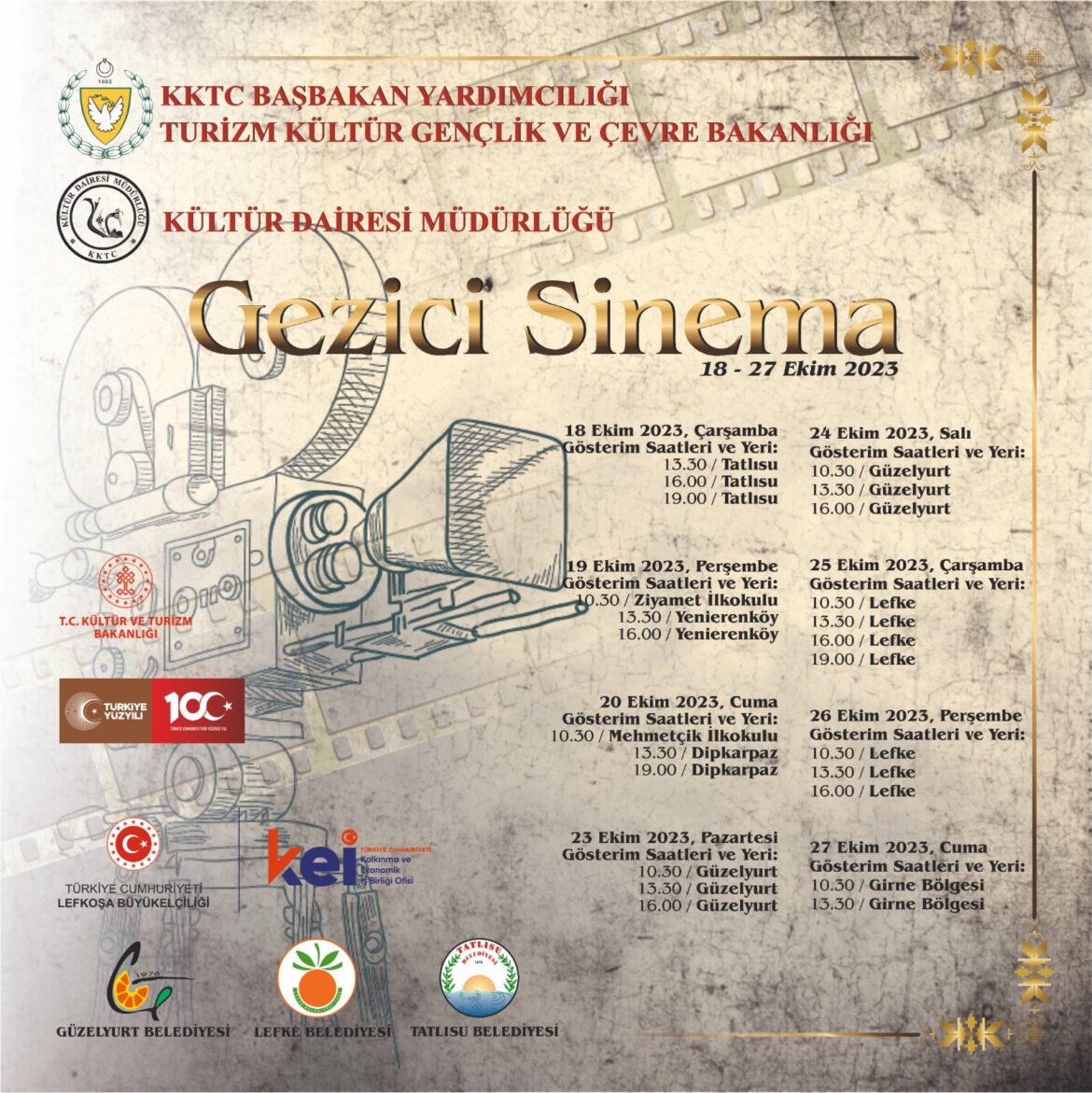 Gezici Sinema Kamyonu yarın Güzelyurt ve Lefke’de
