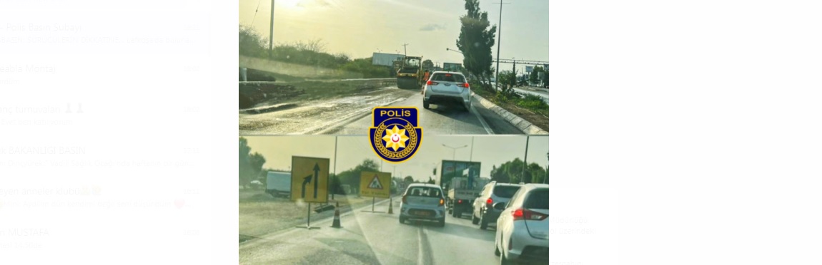 Dr. Fazıl Küçük Bulvarı’nda yapılan bakım çalışmalarından dolayı sürücülere uyarı