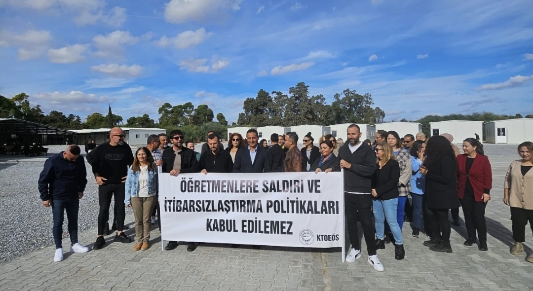 KTOEÖS, Yonpaş Metin Derinel Lisesi’nde basın açıklaması yaptı