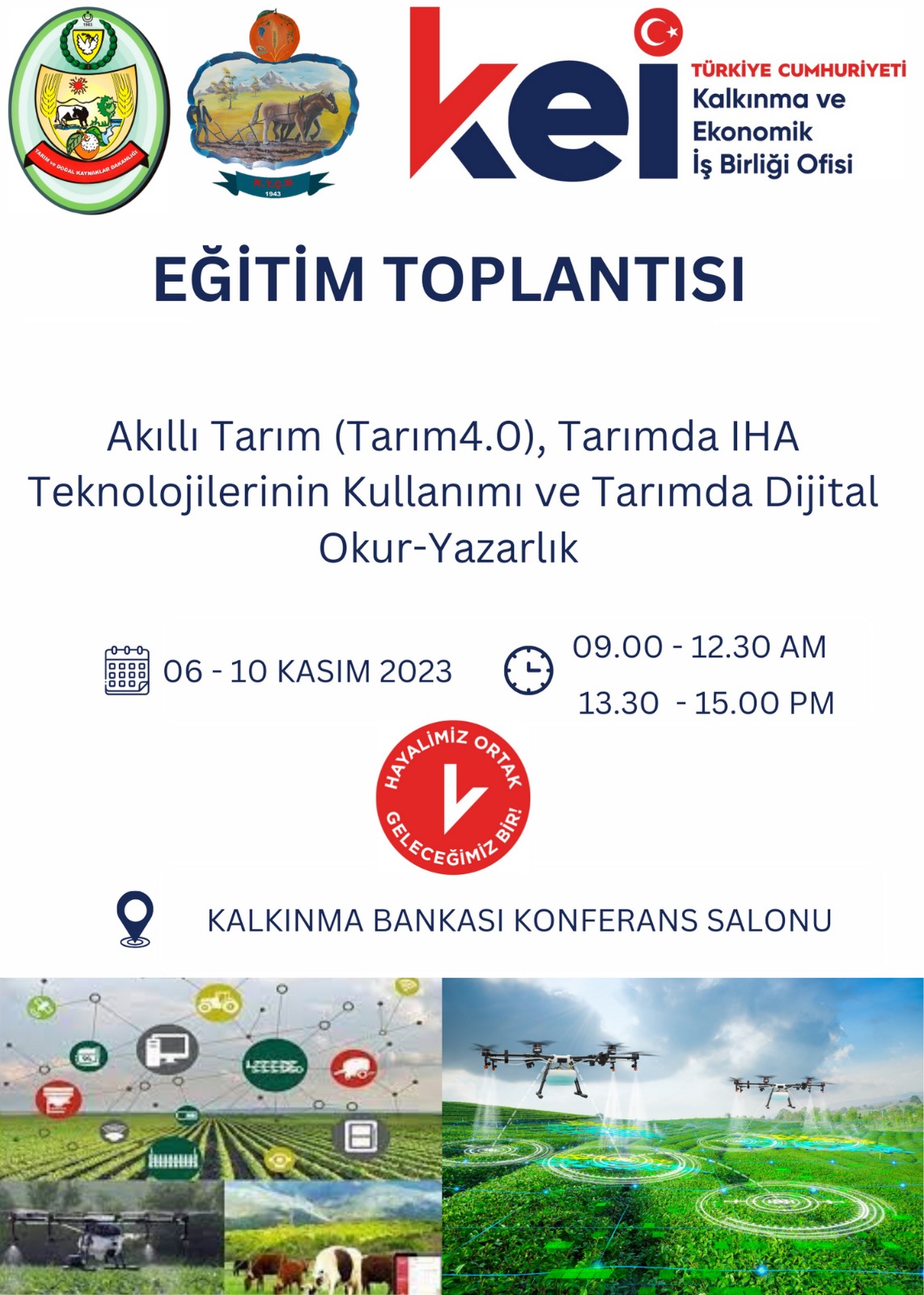 Tarıma yönelik 3 konu başlığında eğitim verilecek