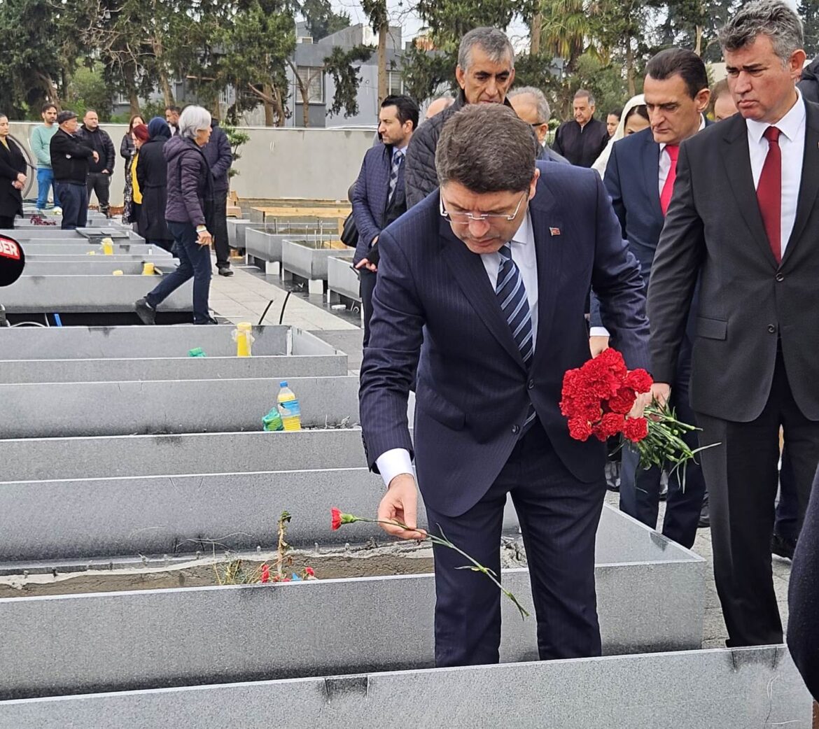 TC Adalet Bakanı Tunç KKTC’’de…. Tunç ilk olarak Gazimağusa’da Şampiyon Melekler’in mezarlarını ziyaret etti – BRTK