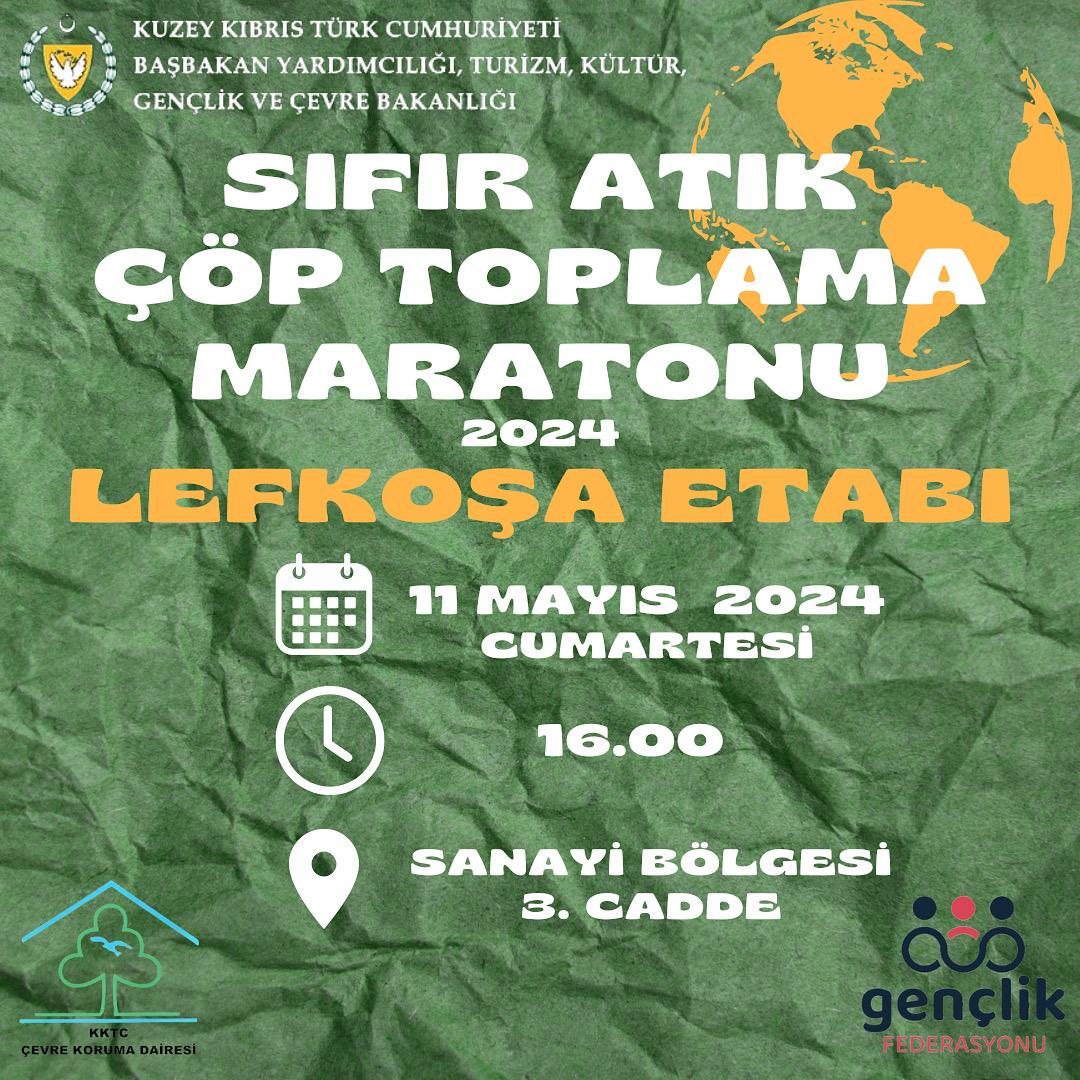 “Sıfır Atık Çöp Toplama Maratonu”, bugün 16.00’da Lefkoşa Sanayi Bölgesi’nde