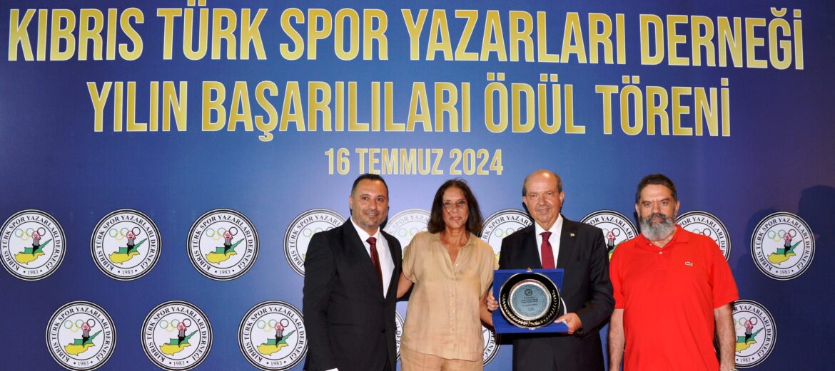 Cumhurbaşkanı Tatar, KTSYD Yılın Başarılıları Ödül Töreni’nde konuştu: “Spor yazarları, sporun gelişmesine katkı yapıyor”