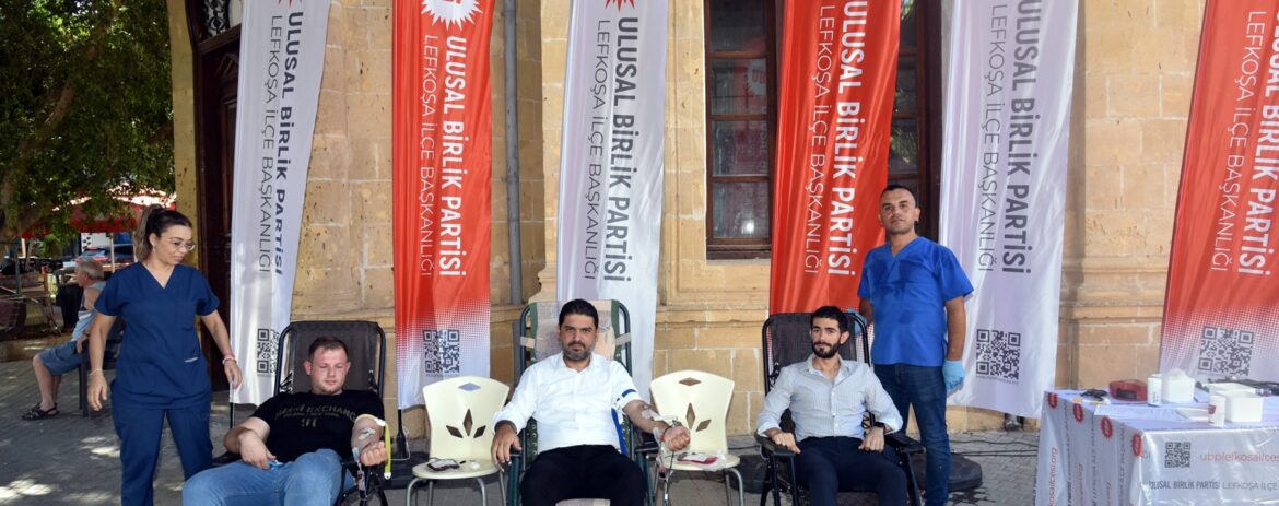 UBP Lefkoşa İlçesi Gençlik Kolları “Kan Verelim, Hayat Verelim” sloganıyla kan bağış kampanyası düzenledi