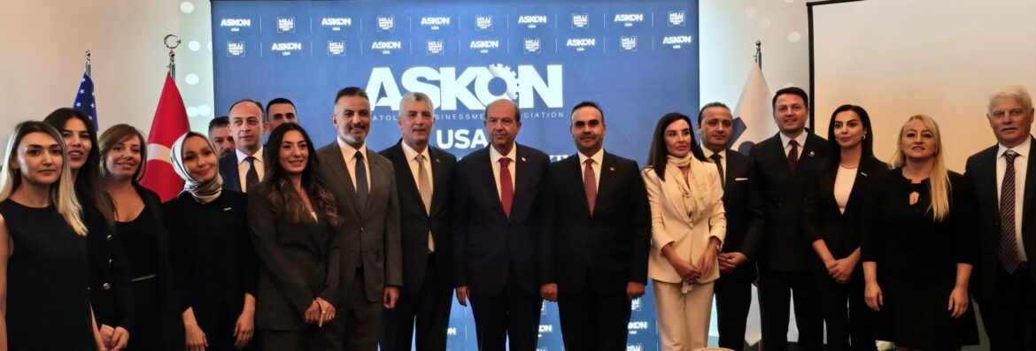 Cumhurbaşkanı Ersin Tatar, ASKON’un New York’ta düzenlediği “Amerikan Türk İş Dünyası Buluşması”nda konuşma yaptı