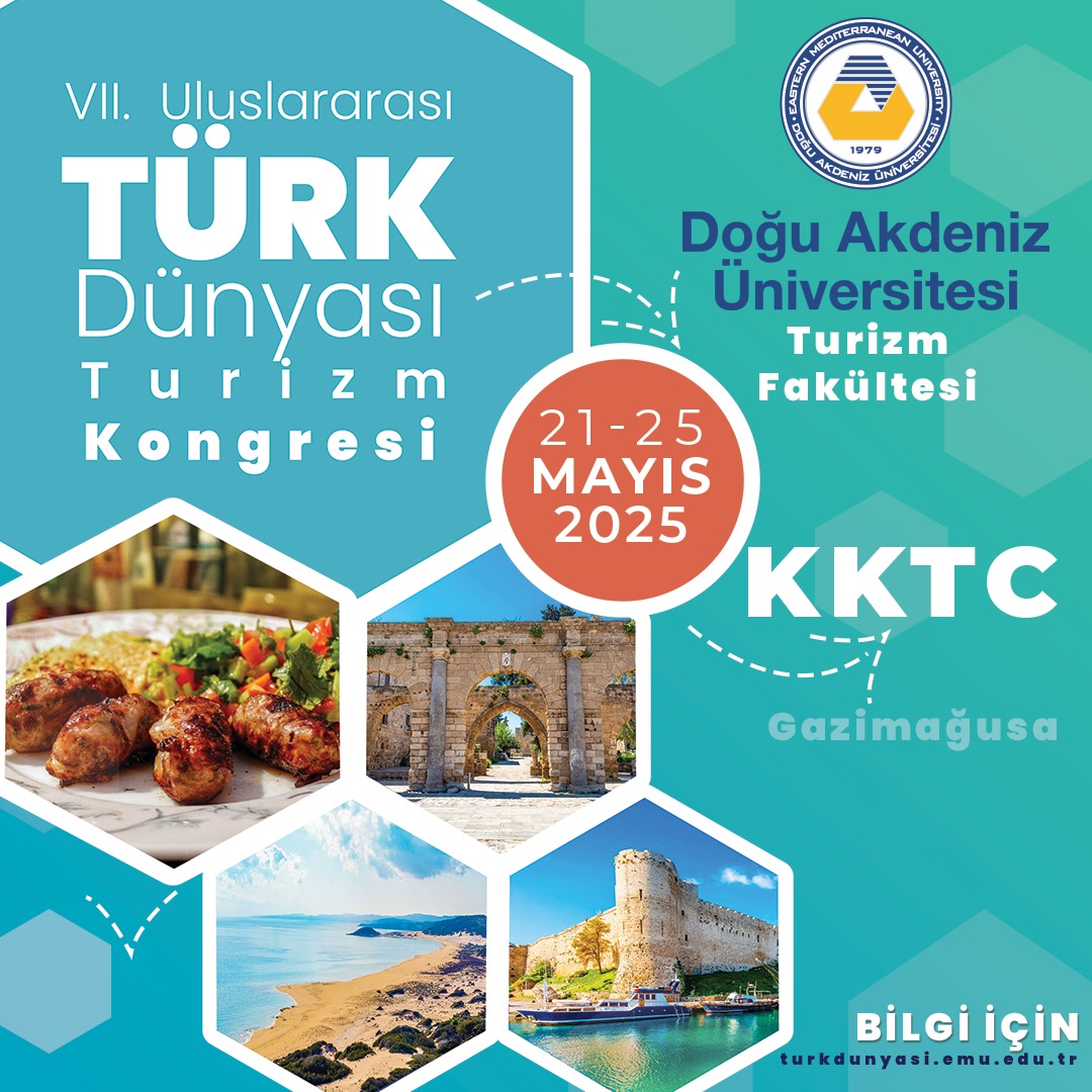 7. Uluslararası Türk Dünyası Turizm Kongresi DAÜ Turizm Fakültesi ev sahipliğinde yapılacak