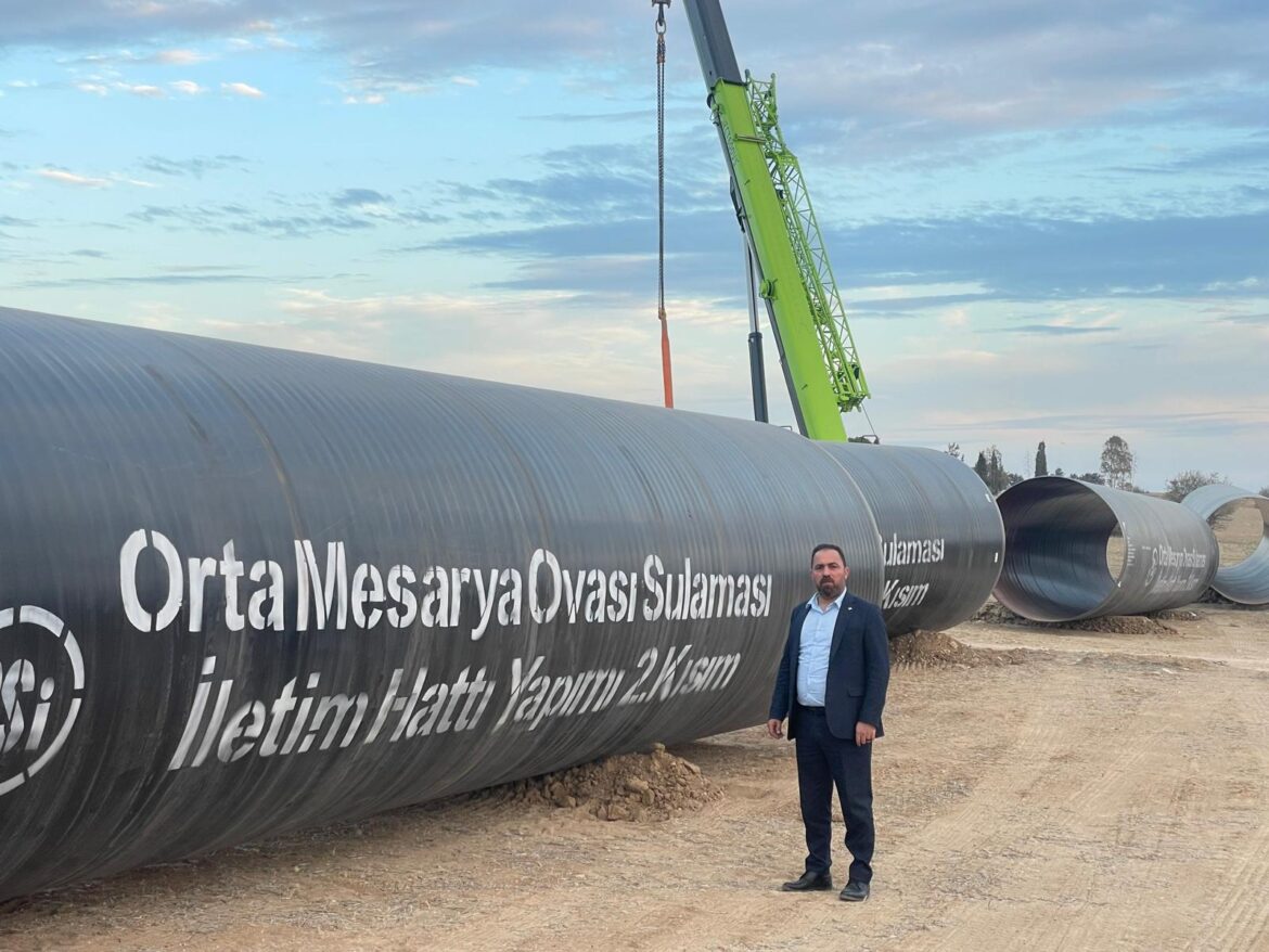 Tarım ve Doğal Kaynaklar Bakanı Çavuş, Orta Mesarya Sulama İletim Hattı Projesi’ni inceledi