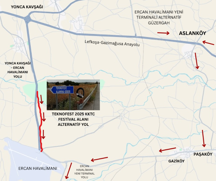 TEKNOFEST 2025 KKTC için alternatif güzergah oluşturuldu