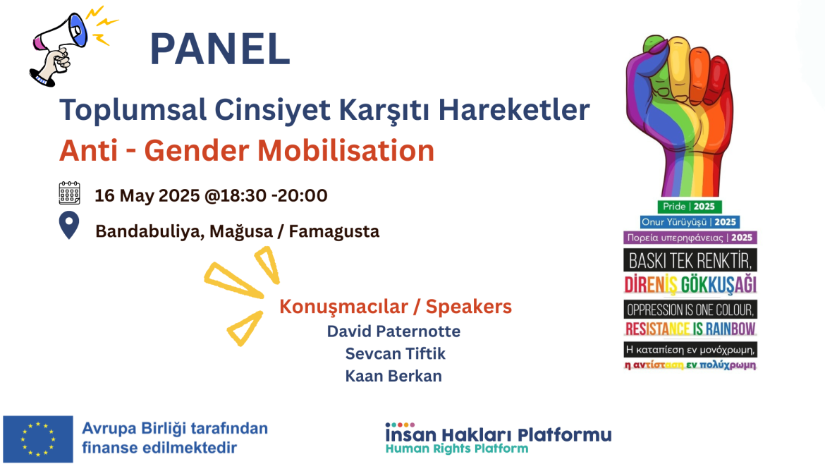 İnsan Hakları Platformu, “Toplumsal Cinsiyet Karşıtı Hareketler” paneli düzenliyor
