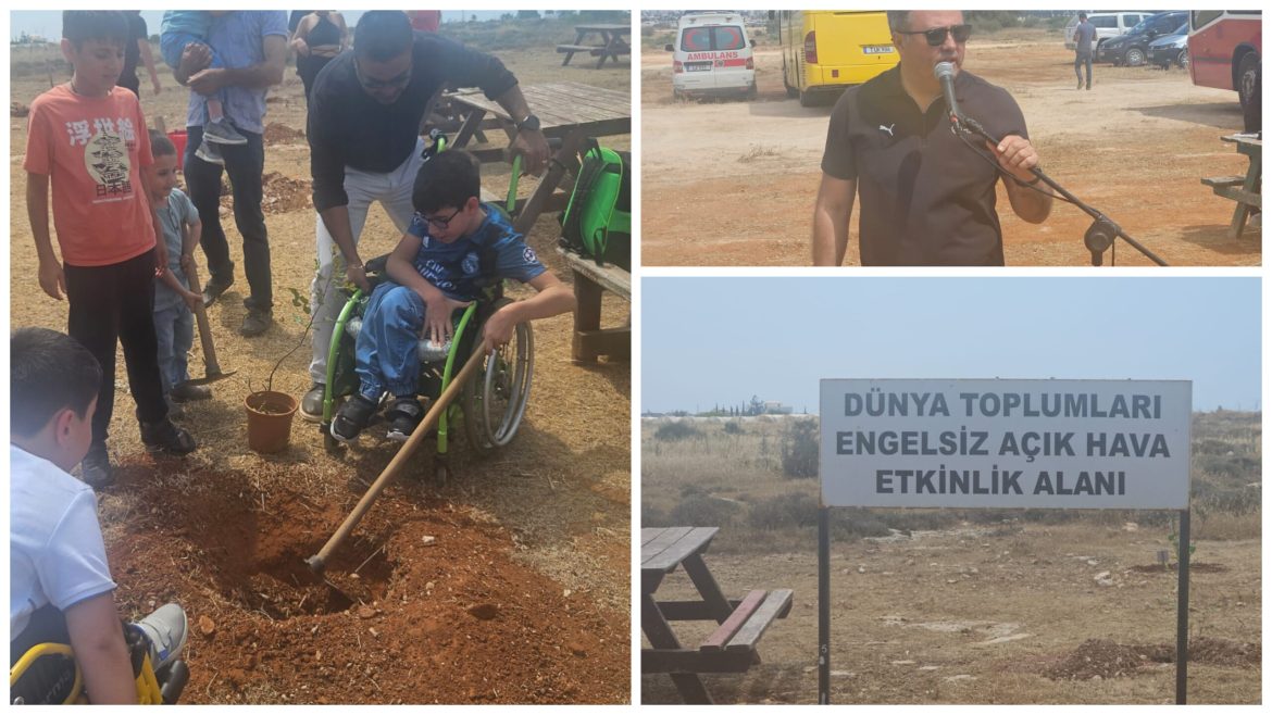 Ortopedik Özürlüler Derneği’nden Derinya’da ağaç dikme ve piknik etkinliği