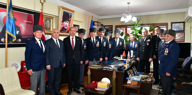 Cumhurbaşkanı Tatar, Türkiye Muharip Gaziler Derneği Trabzon Şubesini ziyaret etti