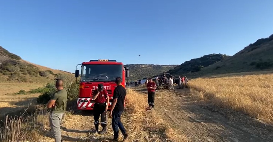 Avtepe-Kuruova köyleri arsında başlayan yangın kısmen kontrol altına alındı